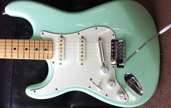 Surf Green Stratocaster finished