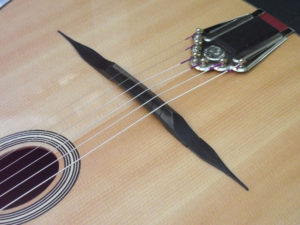 Dell Arte gypsy jazz guitar bridge reprofile