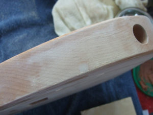 Edge repair sanded smooth