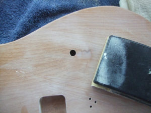 Knot fill sanded smooth