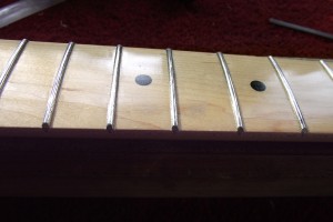 Showing the rounded fret ends