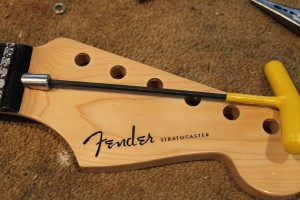 Extracting the Fender Stratocaster truss rod nut