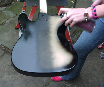 painting guitar body